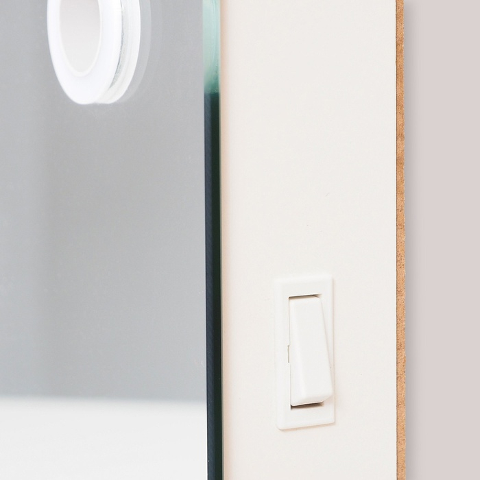 Зеркало, гримёрное, настенное, 11 лампочек, 80 х60 см