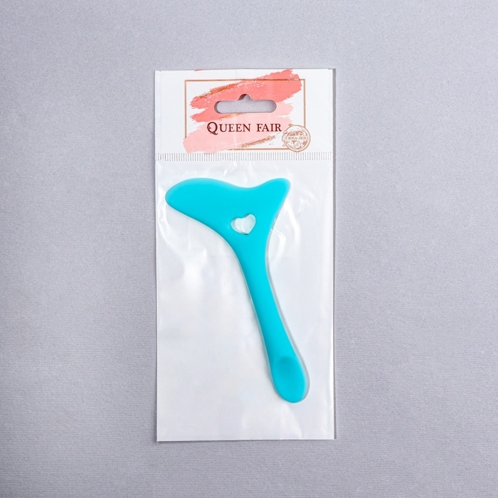 Трафарет для макияжа, силиконовый, 11,7 × 6 × 0,7 см, цвет голубой Трафарет для макияжа, силиконовый, 11,7 × 6 × 0,7 см, цвет голубой