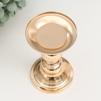 Подсвечник металл на 1 свечу "Грэйд Ап" золото 8х13,5 см