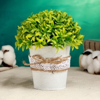 Кашпо "Ведерко Линдберг" белое, 9х9х9,5см