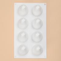 Форма для муссовых десертов и выпечки Доляна &laquo;Груша&raquo;, силикон, 29,3&times;17,2&times;6,5 см, 8 ячеек (d=5,5 см), цвет белый