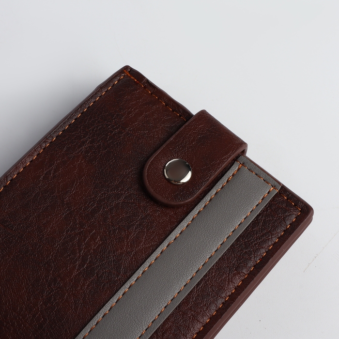 Портмоне мужское на кнопке, отдел для карт, монет, цвет коричневый Портмоне мужское на кнопке, отдел для карт, монет, цвет коричневый