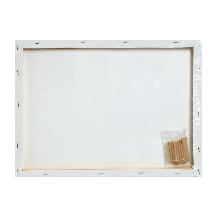 Холст на подрамнике, хлопок 100%, 1,6 х 18 х 24 см, акриловый грунт, среднезернистый, 380 г/м&sup2;