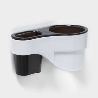 Держатель для фена и ванных принадлежностей в ванную на липучках, 18,7&times;10&times;9 см, цвет чёрно-белый