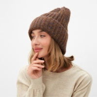 Шапка женская MINAKU овер one size 52-58 коричневый Шапка женская MINAKU овер one size 52-58 коричневый