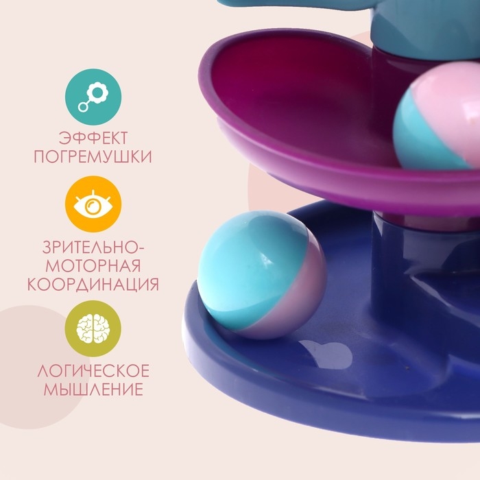 Развивающая пирамидка &laquo;Попади в корзину&raquo;, 6 элементов, свинка