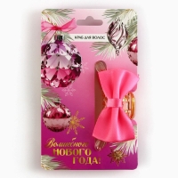 Краб для волос с текстильным декором новогодний &laquo;Волшебного года&raquo;, на Новый год, 6 х 38 х 32 см