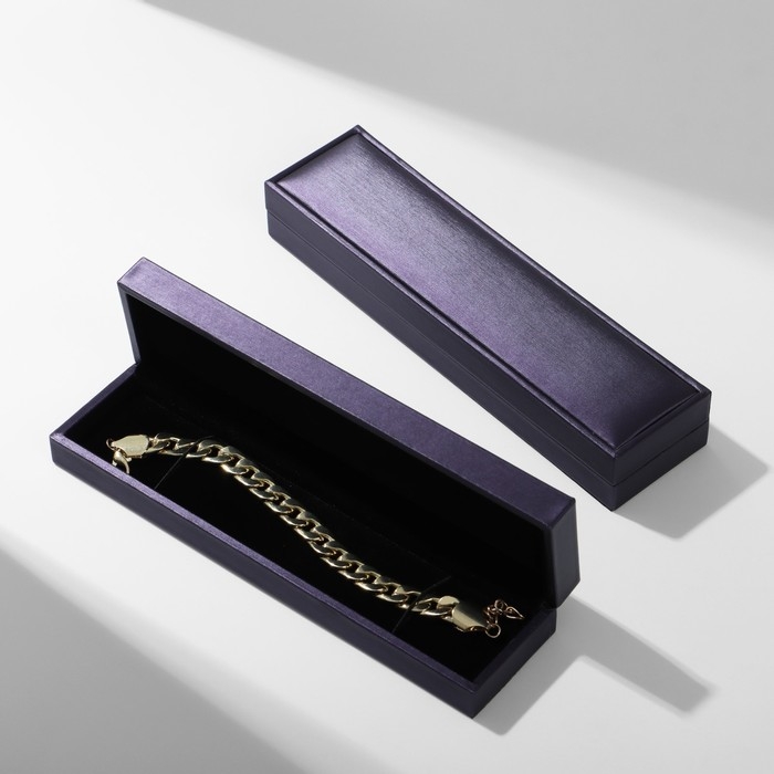 Футляр под браслет/цепочку/часы &laquo;Квадро&raquo; классический, 22&times;5,5 цвет фиолетовый