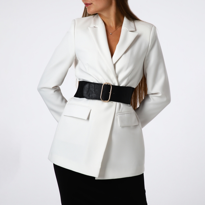 Ремень женский, ширина 7 см, пряжка золото, цвет чёрный Ремень женский, ширина 7 см, пряжка золото, цвет чёрный