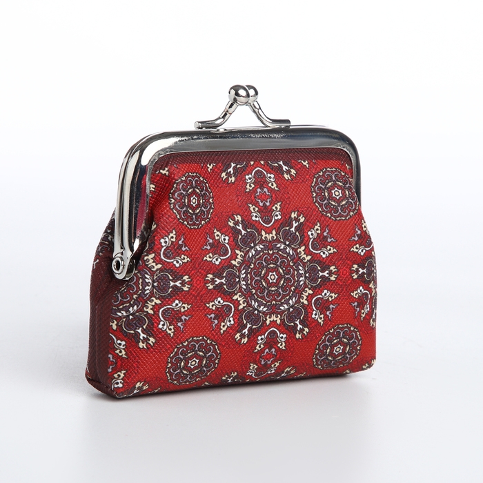 Кошелёк женский на фермуаре, цвет красный Кошелёк женский на фермуаре, цвет красный