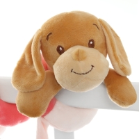 Растяжка - спираль с игрушками дуга на коляску / кроватку для малышей 0+ &laquo;Собачка Кути&raquo;, розовая, Крошка Я 3489