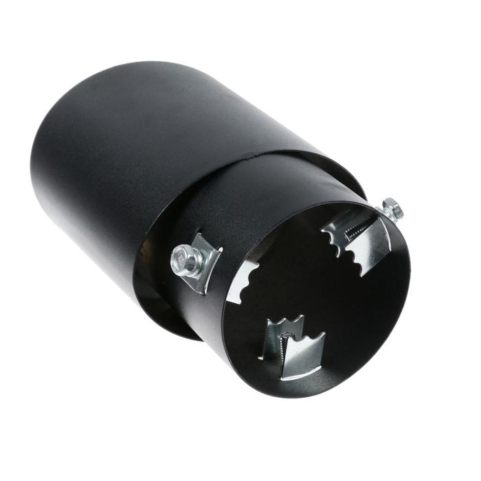 Насадка на глушитель 16.7×10 см, посадочный 76 мм, черный мат Насадка на глушитель 16.7×10 см, посадочный 76 мм, черный мат