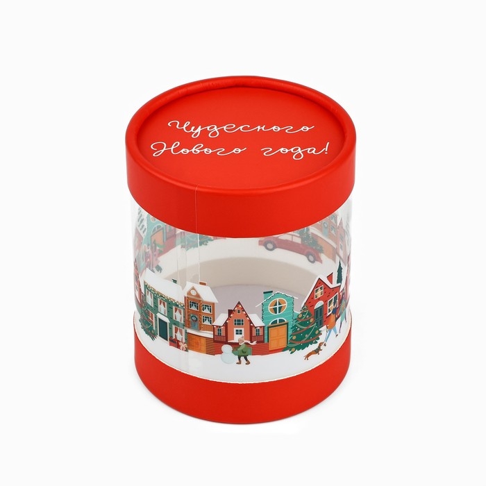 Коробка подарочная «Зимний город», 10 х 11 см, Новый год Коробка подарочная «Зимний город», 10 х 11 см, Новый год