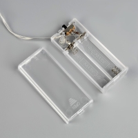 Гирлянда &laquo;Нить&raquo; 2 м с насадками &laquo;Олень&raquo;, IP20, прозрачная нить, 10 LED, батарейки AAх2 (нет в комплекте), свечение тёплое белое