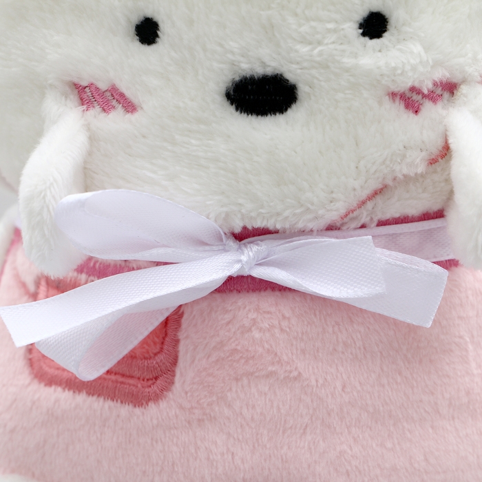 Мягкая игрушка-плед &laquo;Мишка&raquo;, 20 см, цвет белый