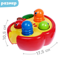 Развивающая игрушка &laquo;Стучалка Червячки&raquo; с молотком