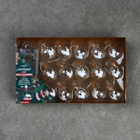 Гирлянда «Нить» 1.6 м с насадками «Шарики с оленем», IP20, серебристая нить, 15 LED, батарейки ААх2 (нет в комплекте), свечение белое Гирлянда «Нить» 1.6 м с насадками «Шарики с оленем», IP20, серебристая нить, 15 LED, батарейки ААх2 (нет в комплекте), свечение белое