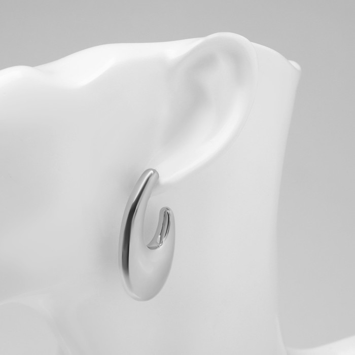 Серьги металл &laquo;Абстракция&raquo; крючок, цвет серебро