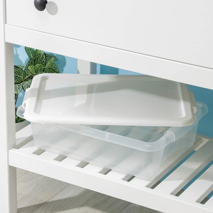 Контейнер для хранения с крышкой Porter, 8 л, 41&times;31&times;11 см, цвет слоновая кость