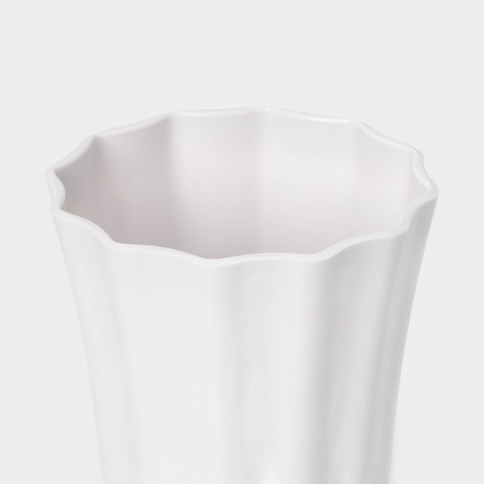 Ваза для цветов, 13,7&times;18 см, цвет белый