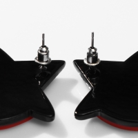 Серьги акрил &laquo;Тыковки&raquo; в шляпах ведьм, цвет оранжевый в чёрном металле