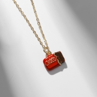 Кулон &laquo;Прелесть&raquo; шоколад, цвет коричнево-красный в золоте, 40 см