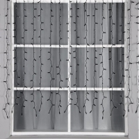 Гирлянда &laquo;Занавес&raquo; 2 &times; 1.5 м, IP65, УМС, тёмная нить, 360 LED, свечение тёплое белое, мерцание белым, 220 В