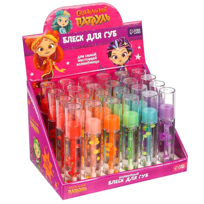 Блеск для губ детский, микс вкусов, 8 мл Блеск для губ детский, микс вкусов, 8 мл "Подружки", Сказочный патруль