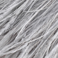 Тесьма с перьями страуса, 8-10 см, 5 ± 0,5 м, цвет светло-серый Тесьма с перьями страуса, 8-10 см, 5 ± 0,5 м, цвет светло-серый