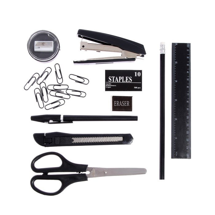 Канцелярский набор 11 предметов, STAFF Канцелярский набор 11 предметов, STAFF "Минидеск", вращающийся