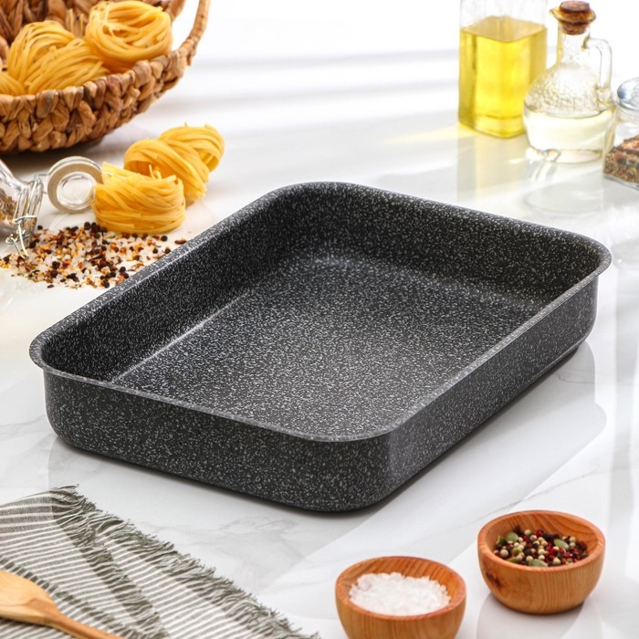 Противень Onyx, 27,5&times;36&times;6,2 см, антипригарное покрытие, цвет серый