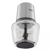 Измельчитель Kitfort КТ-3510, стекло, 300 Вт, 1 л, 2 скорости, серебристый