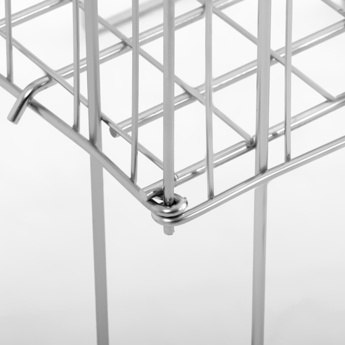 Корзина для распродаж 40&times;40&times;78 см, цвет хром