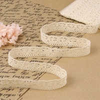 Кружево вязаное, 25 мм &times; 10 &plusmn; 1 м, цвет бежевый