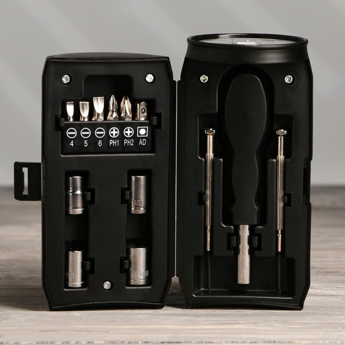 Набор инструментов в банке &laquo;Мощный&raquo;, 13 предметов