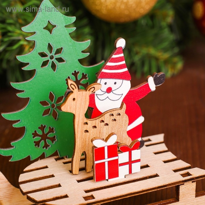 Декор «Дед мороз с оленем на санях» Декор «Дед мороз с оленем на санях»