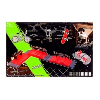 Набор скейт-парк &laquo;Трюк: скольжение&raquo;, фингерборд с перилами на волне