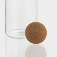 Банка стеклянная для хранения сыпучих продуктов &laquo;Эко&raquo;, 1,2 л, 9,5&times;24 см, с пробковой крышкой