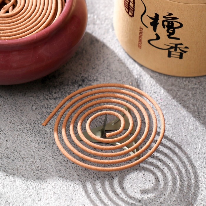 Благовония спиральные Благовония спиральные "Сандал", 48 однодисковых и 24 двухдисковых спиралей