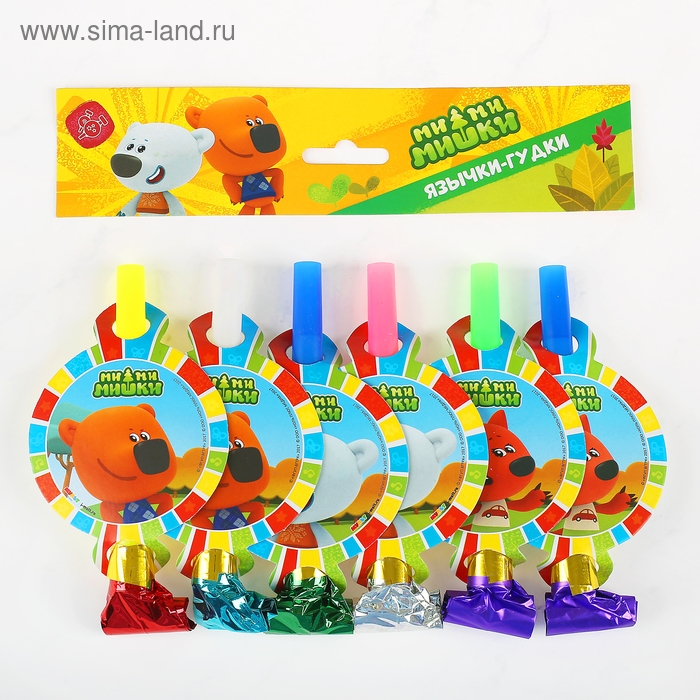 Язык-гудок &laquo;Ми-Ми-Мишки&raquo;, 6 шт.