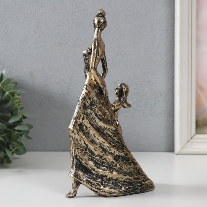 Сувенир полистоун Сувенир полистоун "Мама и дочка" под бронзу