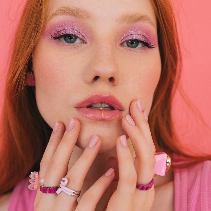 Новый год! Символ года 2025! Кольцо «Змейка» в горошек, цвет розовый в серебре, безразмерное Новый год! Символ года 2025! Кольцо «Змейка» в горошек, цвет розовый в серебре, безразмерное