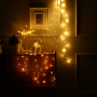 Гирлянда «Конский хвост» 10 нитей по 1.5 м, IP20, медная нить, 150 LED, свечение тёплое белое, 12 В Гирлянда «Конский хвост» 10 нитей по 1.5 м, IP20, медная нить, 150 LED, свечение тёплое белое, 12 В