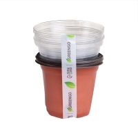 Горшок для рассады с крышкой, 250 мл, d = 9,5 &times; 15 см, (фасовка 5 шт.) Greengo