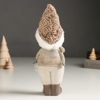 Сувенир полистоун "Малышка/Малыш в вязаном наряде, с носком/фонариком" МИКС 5х7,5х22 см