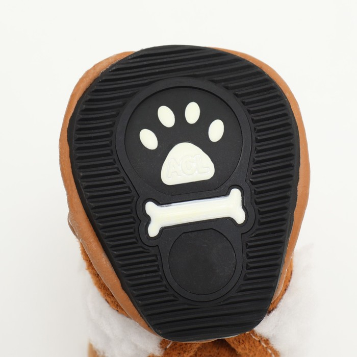 Ботинки Ботинки "Унты", набор 4 шт, размер 3 (подошва 6 х 4,2 см), коричневые