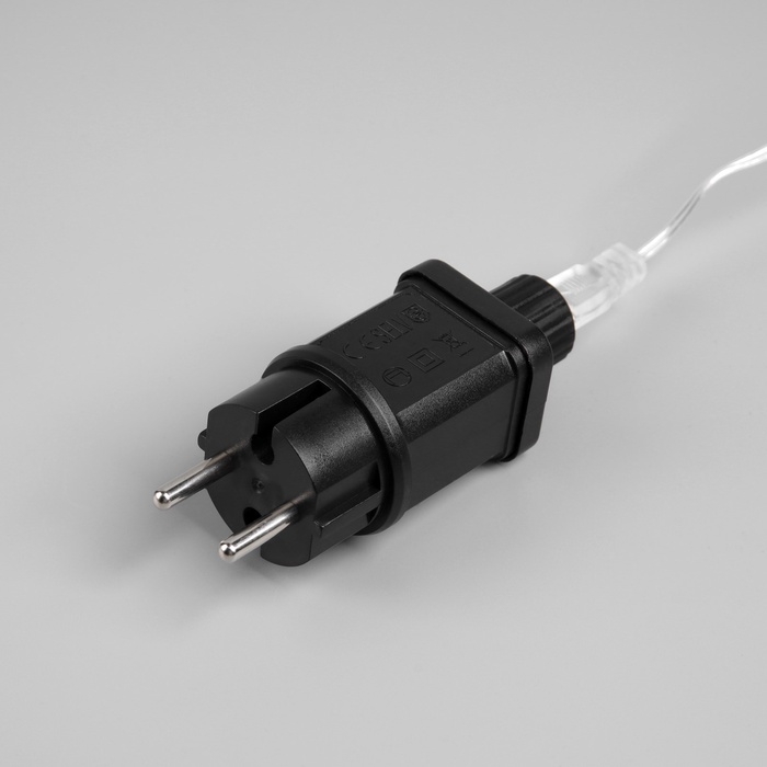 Гирлянда &laquo;Нить&raquo; 100 м роса, IP44, серебристая нить, 1000 LED, свечение мульти, 18 В