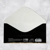 Конверт для денег &laquo;С Днём рождения!&raquo;, золотые звёзды, 16.5 &times; 8 см