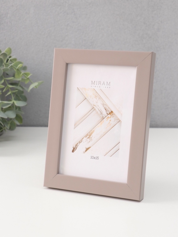 Фоторамка пластик "МИРАМ" 10х15 см, св. коричневый