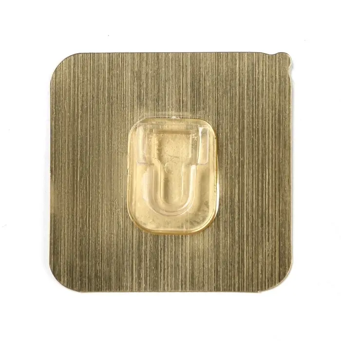 Комплект настенных держателей ТУНДРА, с клейкой поверхностью, 60&times;60&times;10 мм, цвет золото